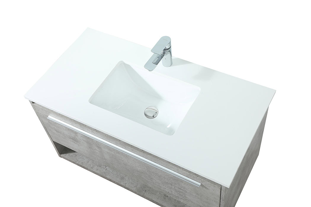 Elegant Bathroom Vanity - Concrete Gray (VF43536MCG)