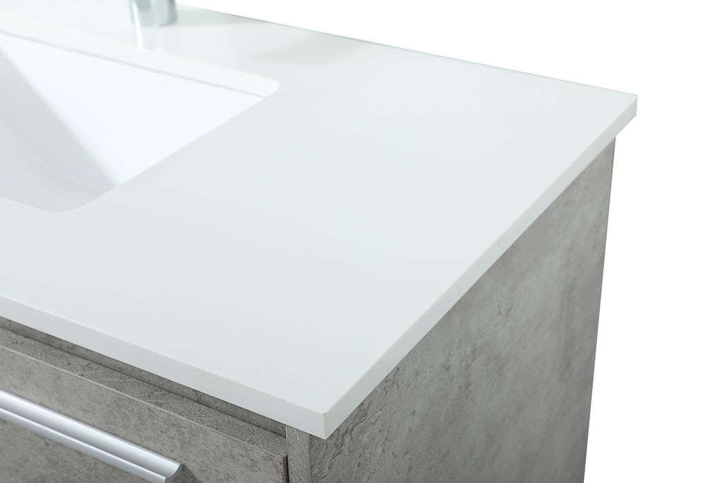 Elegant Bathroom Vanity - Concrete Gray (VF43536MCG)