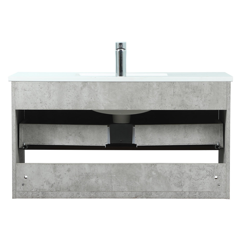 Elegant Bathroom Vanity - Concrete Gray (VF43536MCG)