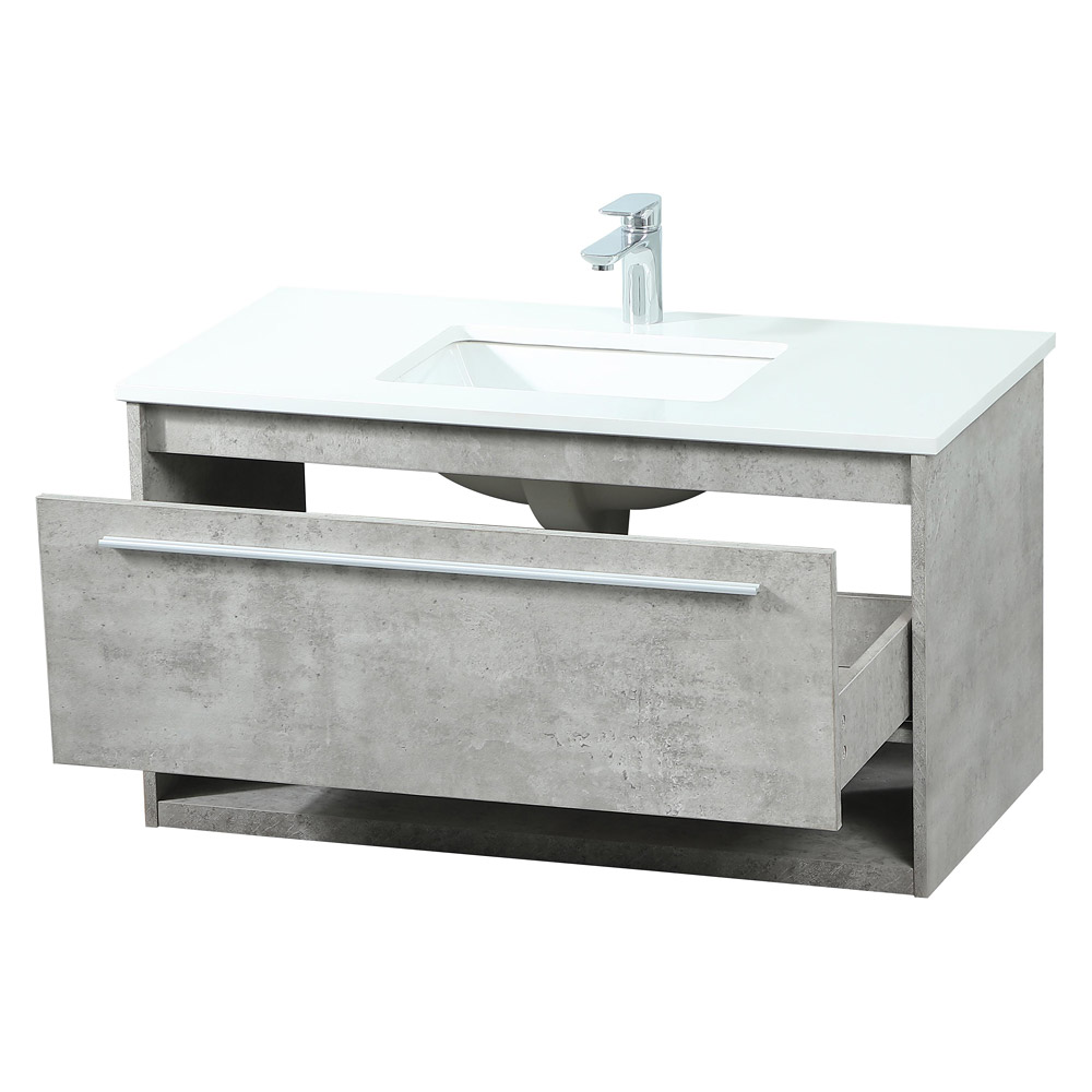 Elegant Bathroom Vanity - Concrete Gray (VF43536MCG)