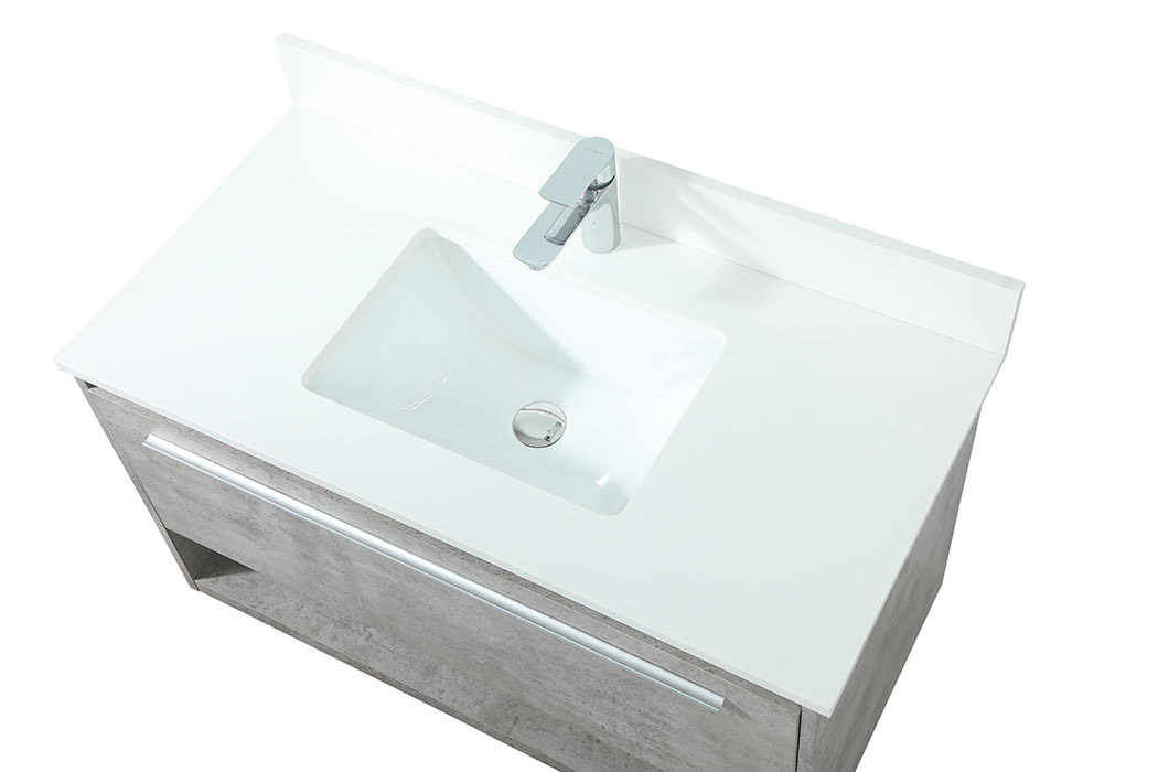 Elegant Bathroom Vanity - Concrete Gray (VF43536MCG-BS)