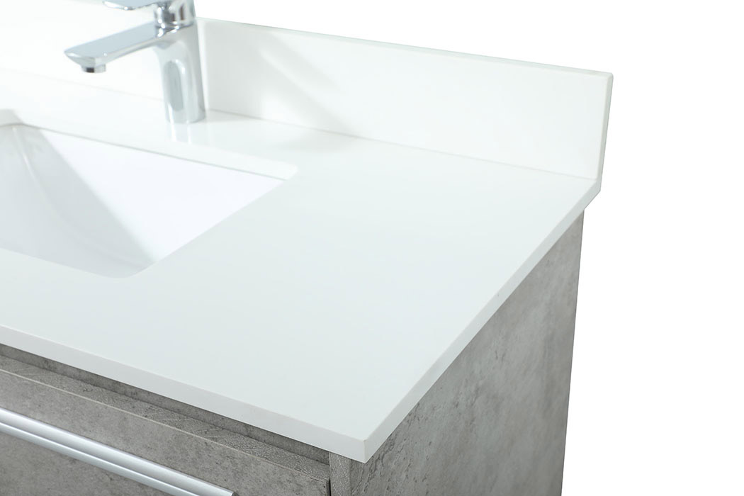 Elegant Bathroom Vanity - Concrete Gray (VF43536MCG-BS)