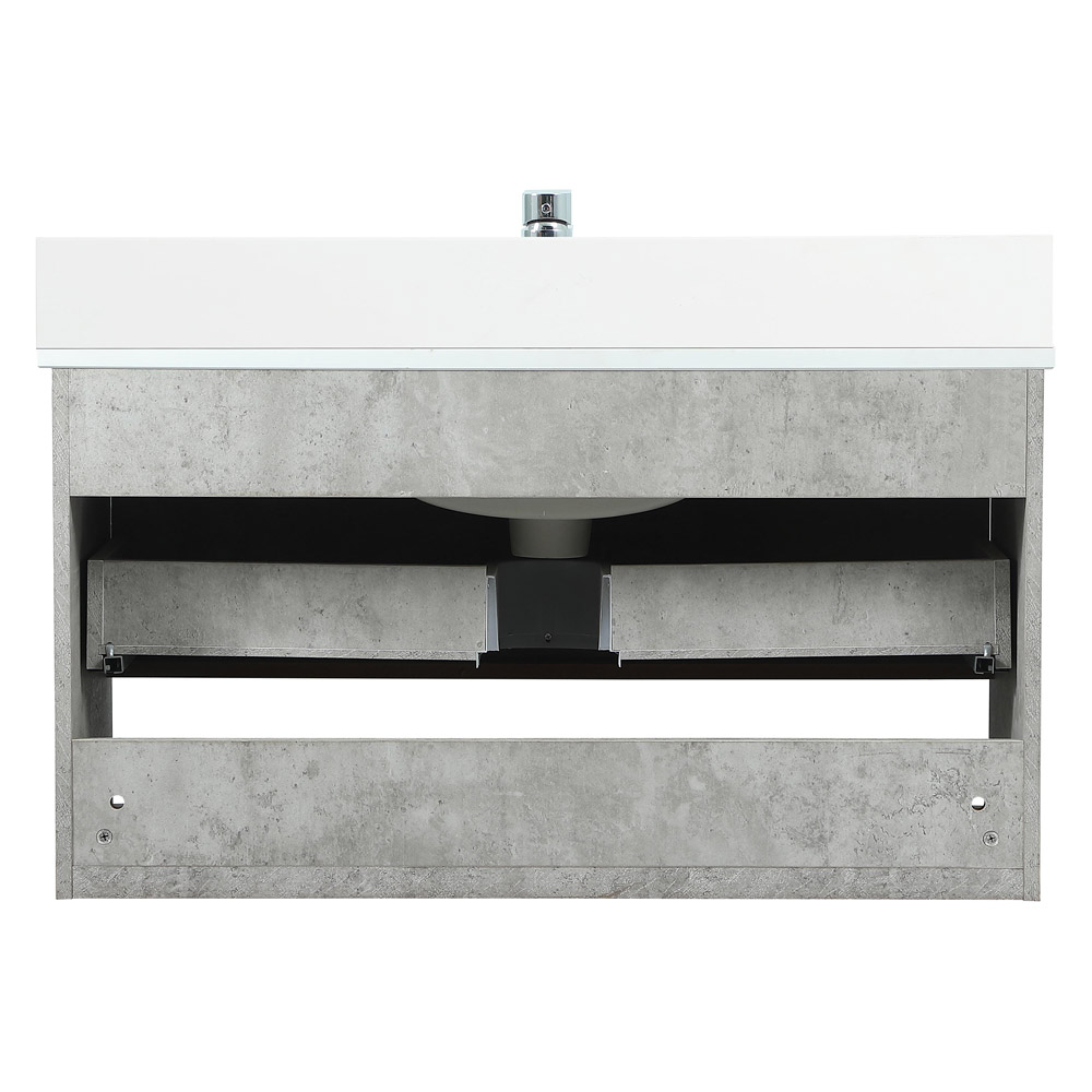 Elegant Bathroom Vanity - Concrete Gray (VF43536MCG-BS)