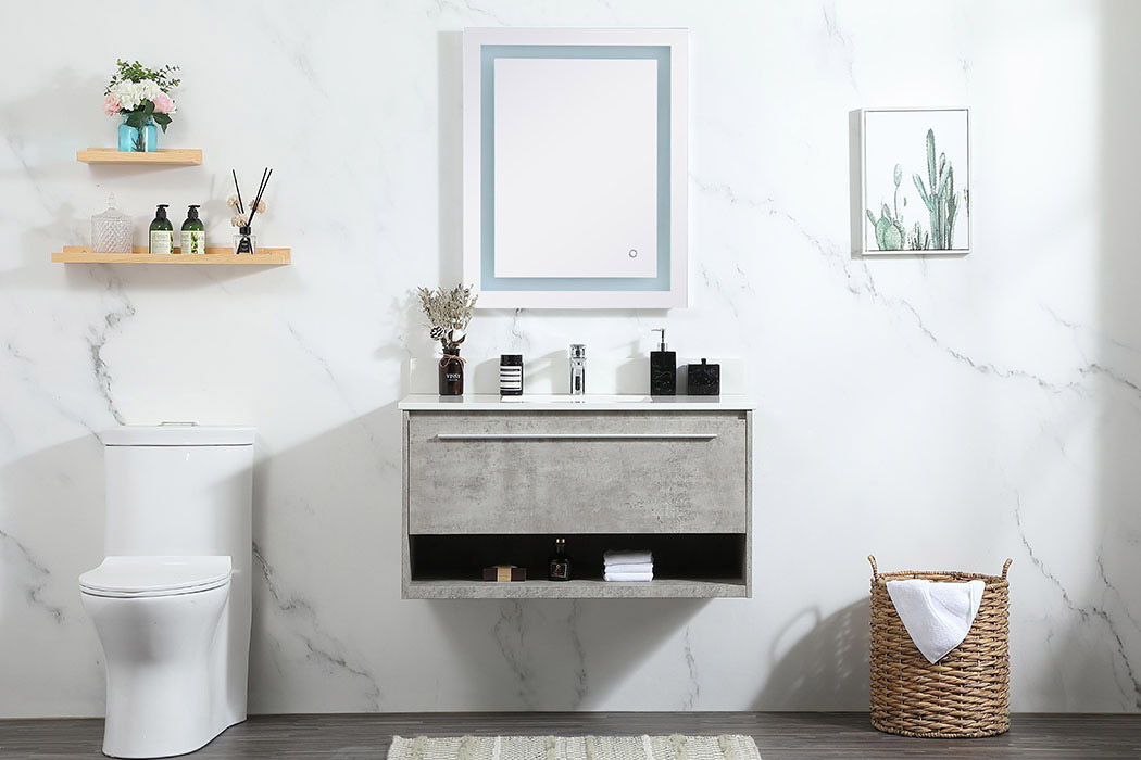 Elegant Bathroom Vanity - Concrete Gray (VF43536MCG-BS)