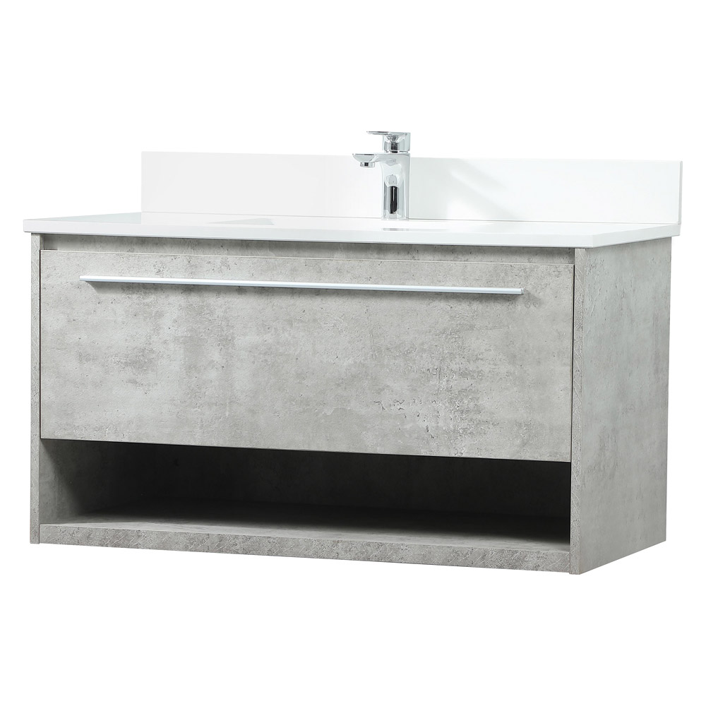 Elegant Bathroom Vanity - Concrete Gray (VF43536MCG-BS)