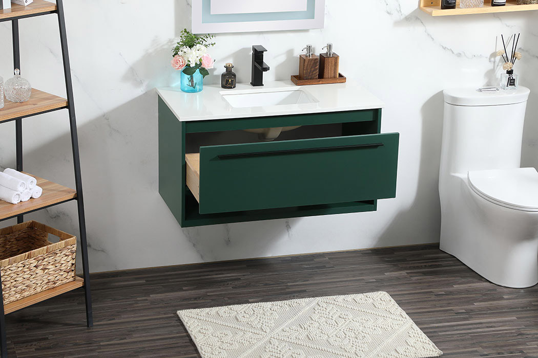 Elegant Bathroom Vanity - Green (VF43536MGN)