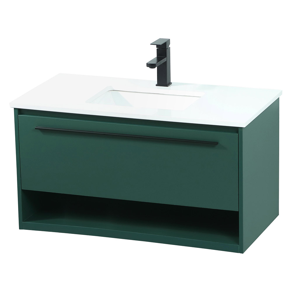 Elegant Bathroom Vanity - Green (VF43536MGN)