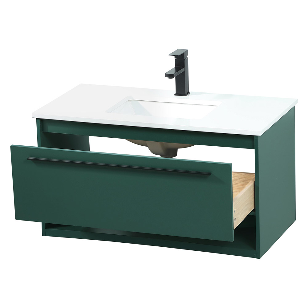 Elegant Bathroom Vanity - Green (VF43536MGN)