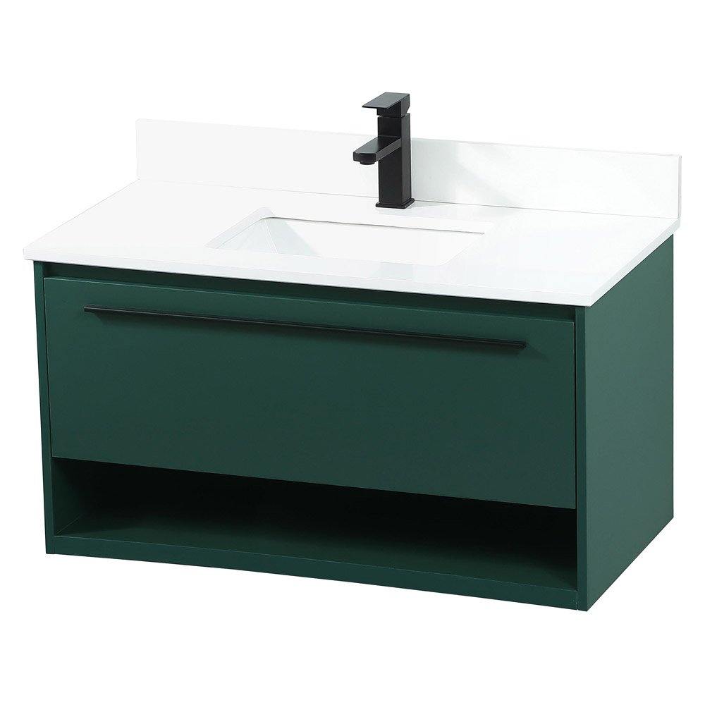 Elegant Bathroom Vanity - Green (VF43536MGN-BS)