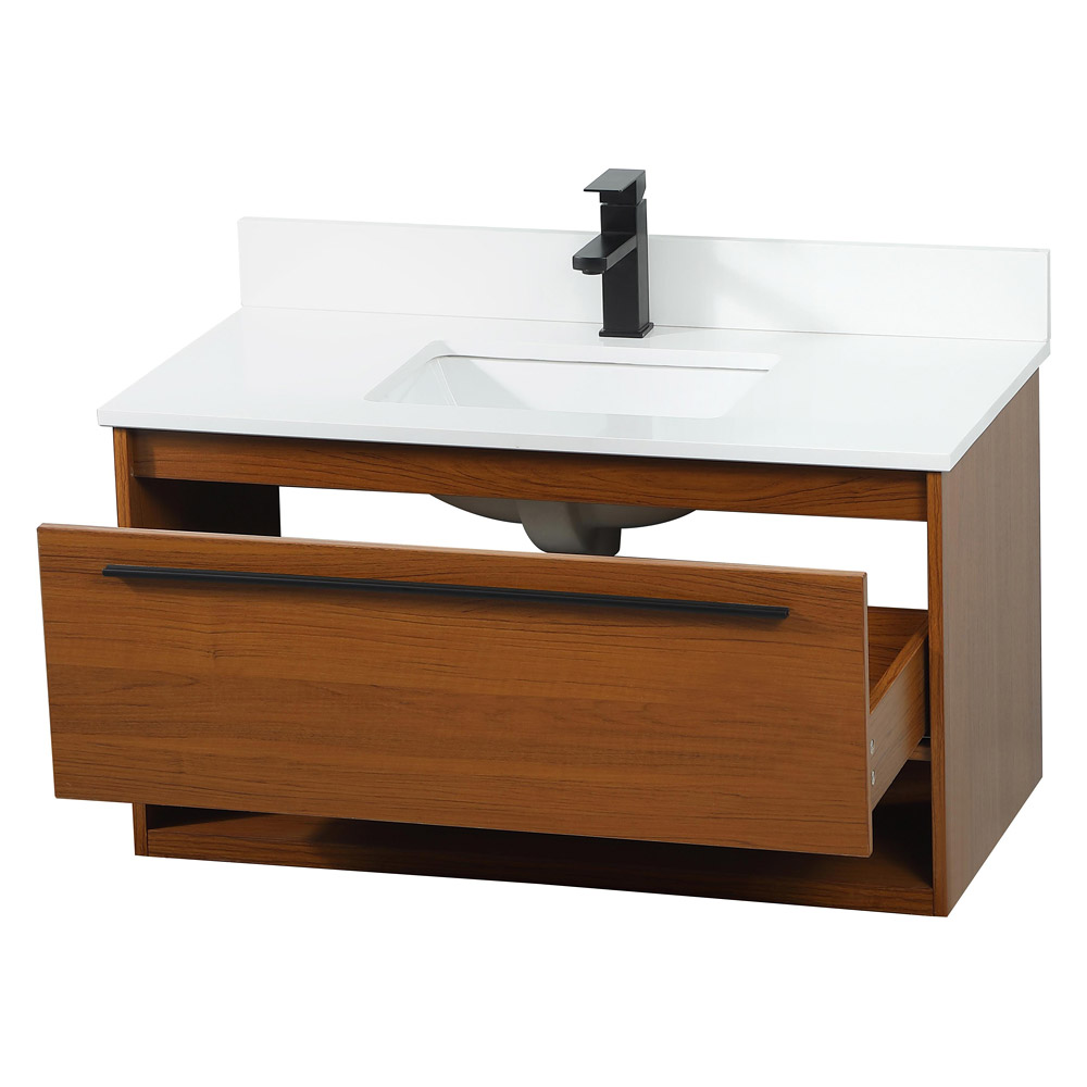 Elegant Bathroom Vanity - Teak (VF43536MTK-BS)