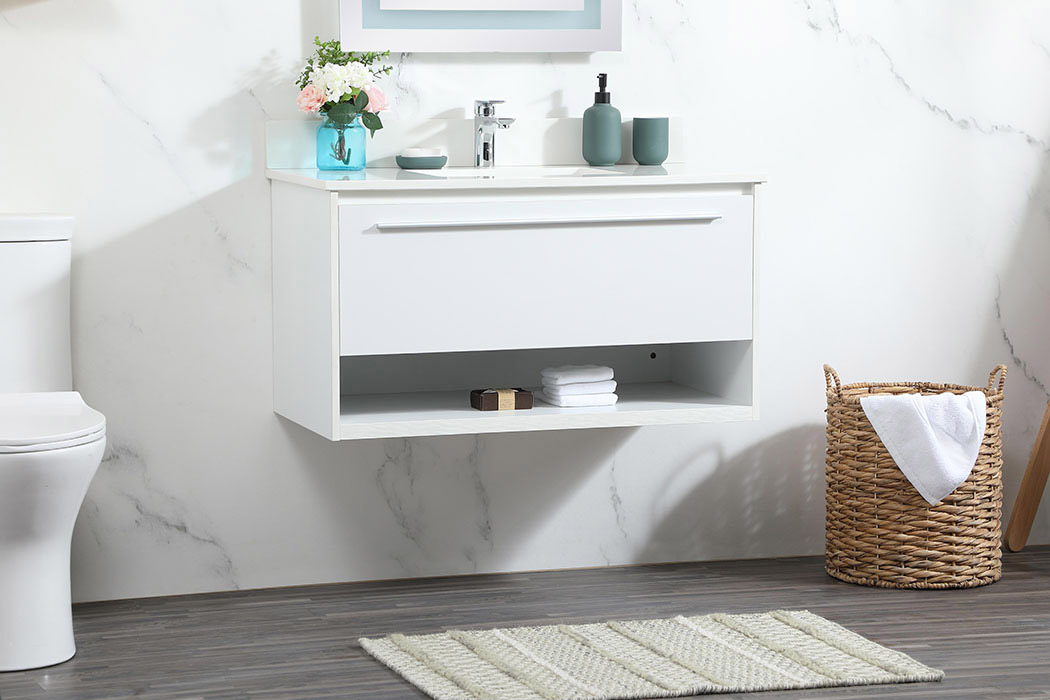 Elegant Bathroom Vanity - White (VF43536MWH-BS)