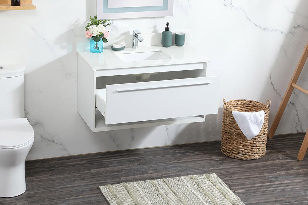 Elegant Bathroom Vanity - White (VF43536MWH-BS)