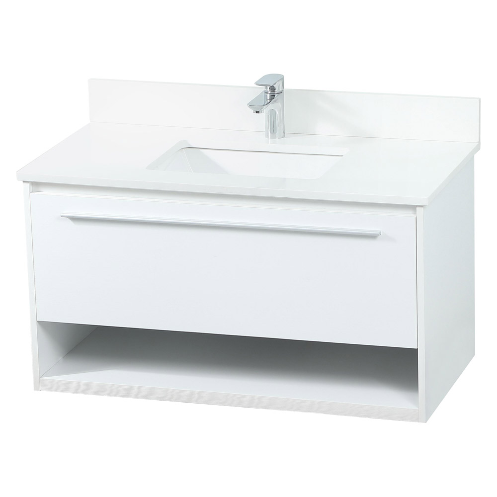 Elegant Bathroom Vanity - White (VF43536MWH-BS)