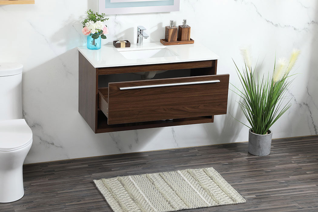 Elegant Bathroom Vanity - Walnut (VF43536MWT)