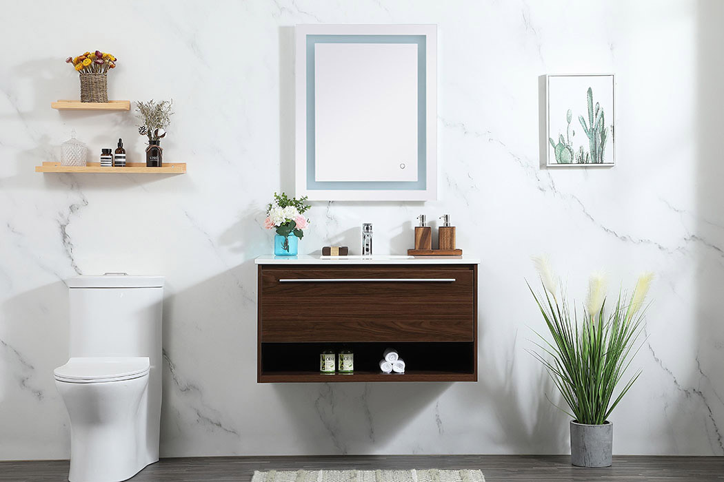 Elegant Bathroom Vanity - Walnut (VF43536MWT)