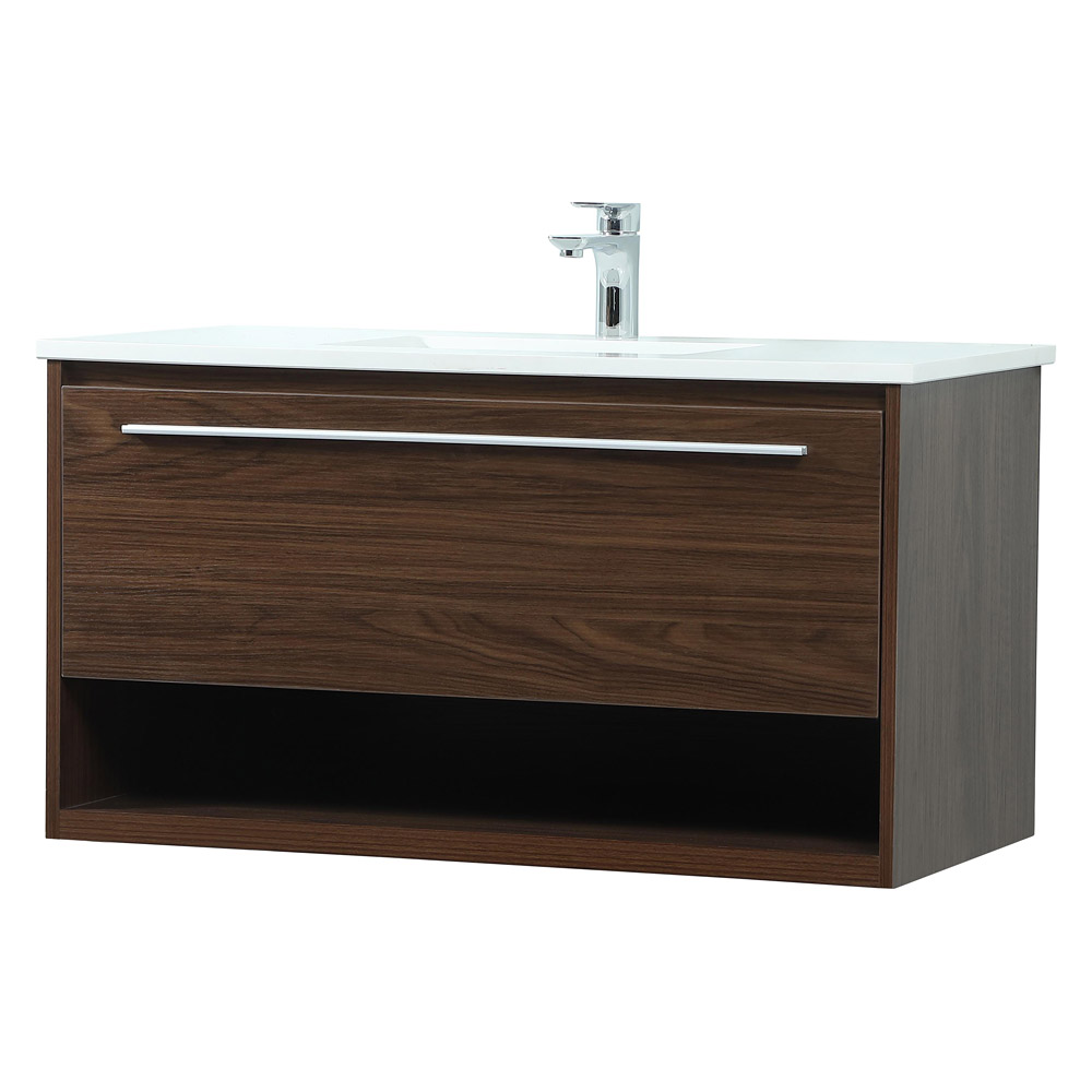 Elegant Bathroom Vanity - Walnut (VF43536MWT)