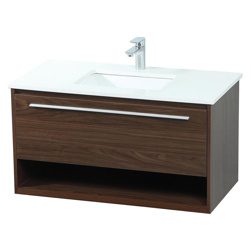 Elegant Bathroom Vanity - Walnut (VF43536MWT)