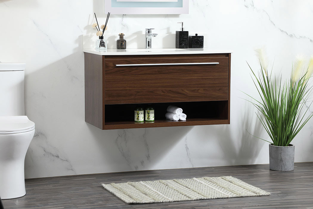 Elegant Bathroom Vanity - Walnut (VF43536MWT-BS)