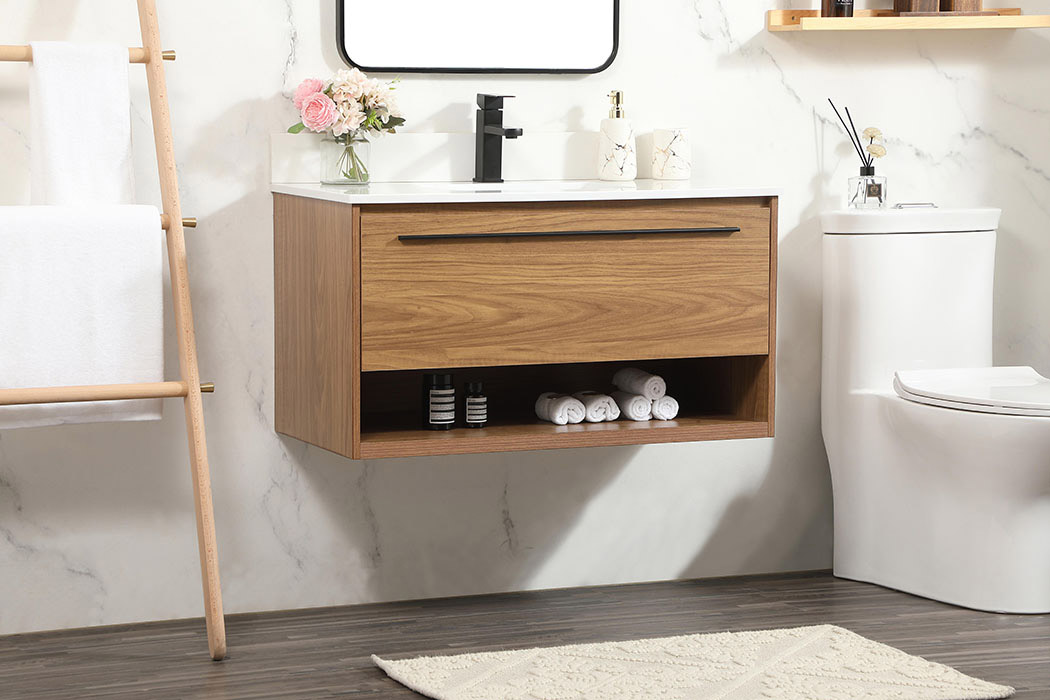 Elegant Bathroom Vanity - Walnut Brown (VF43536WB-BS)