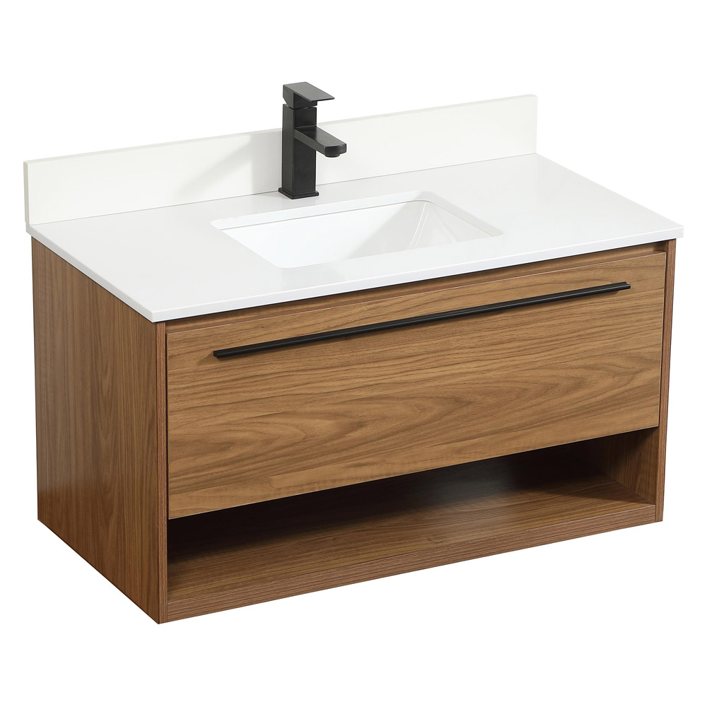 Elegant Bathroom Vanity - Walnut Brown (VF43536WB-BS)