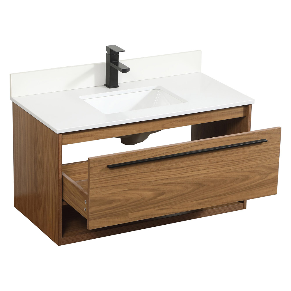 Elegant Bathroom Vanity - Walnut Brown (VF43536WB-BS)