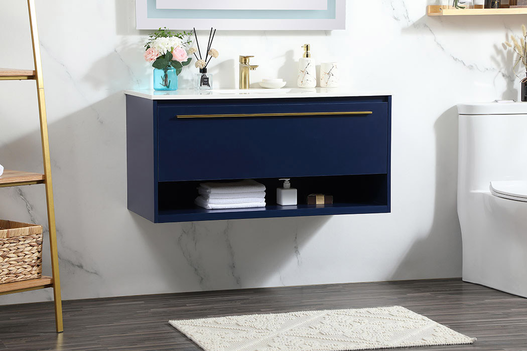 Elegant Bathroom Vanity - Blue (VF43540MBL)