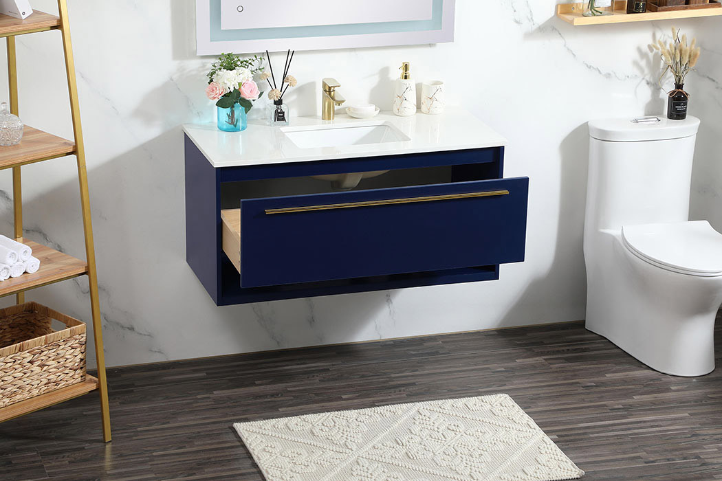 Elegant Bathroom Vanity - Blue (VF43540MBL)