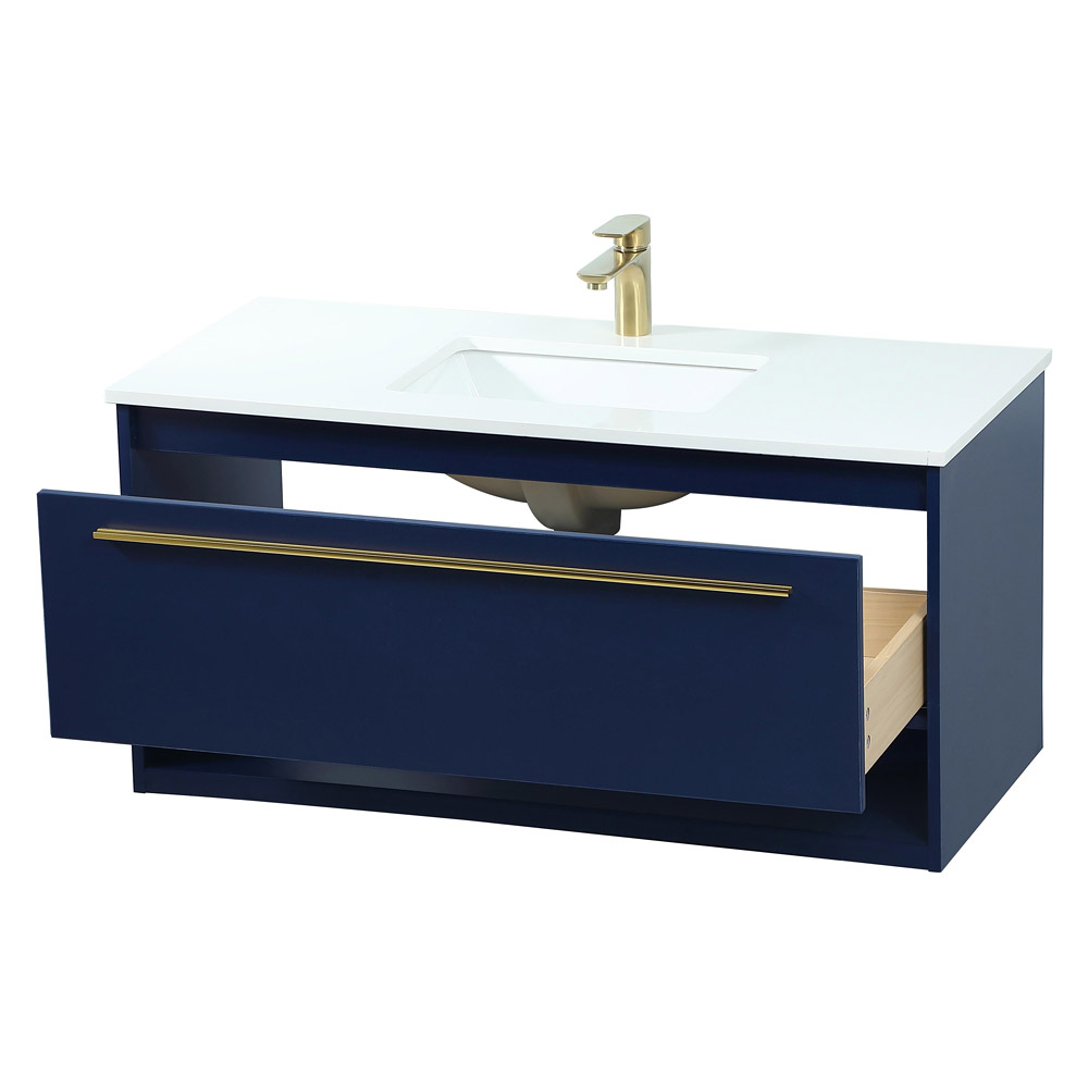 Elegant Bathroom Vanity - Blue (VF43540MBL)