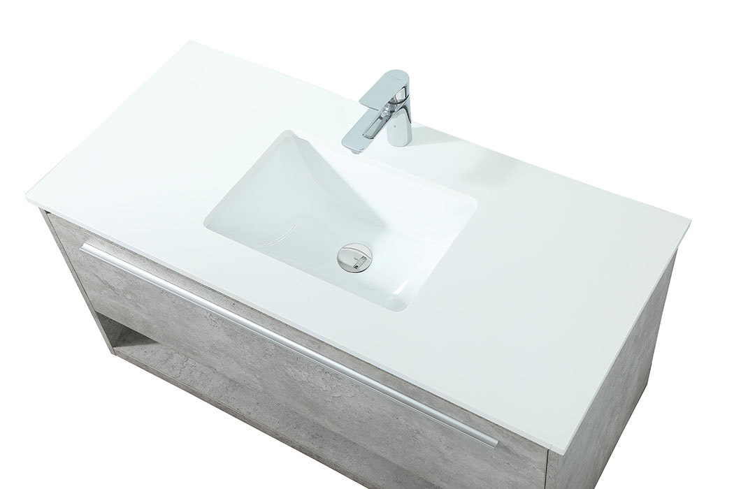 Elegant Bathroom Vanity - Concrete Gray (VF43540MCG)