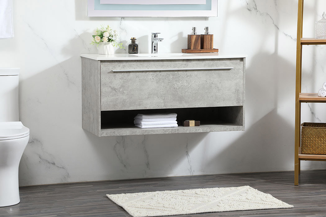 Elegant Bathroom Vanity - Concrete Gray (VF43540MCG)