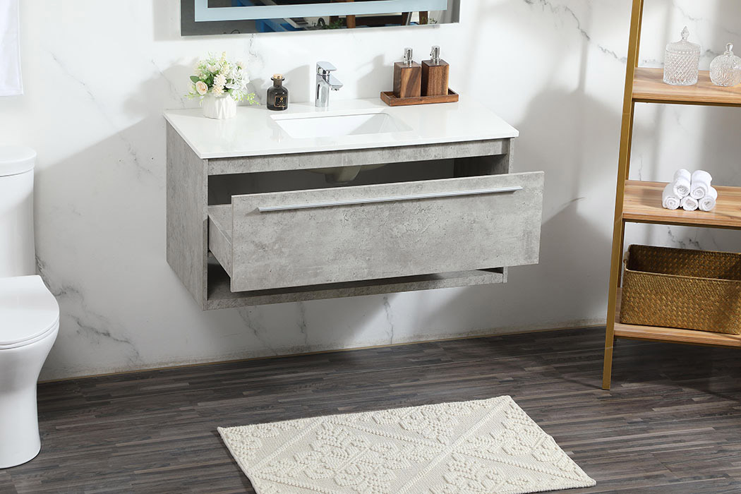 Elegant Bathroom Vanity - Concrete Gray (VF43540MCG)