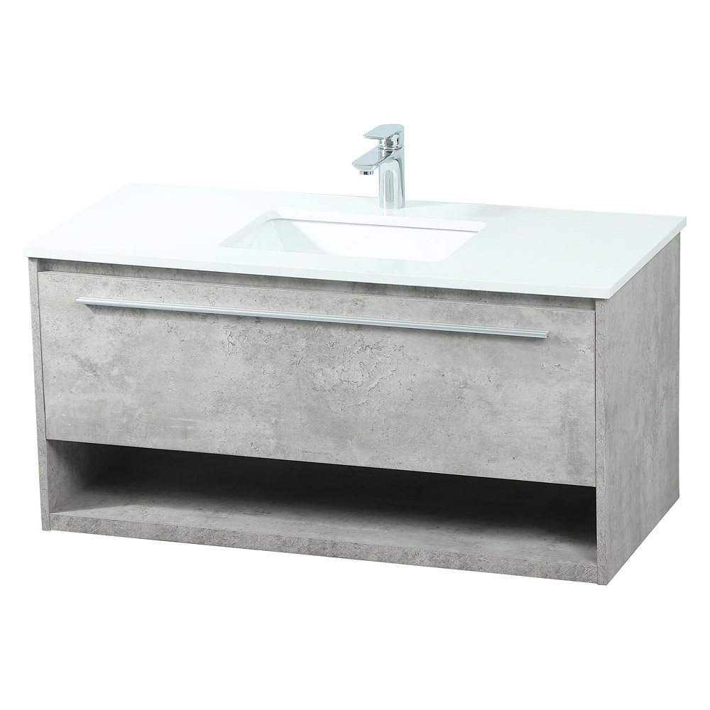 Elegant Bathroom Vanity - Concrete Gray (VF43540MCG)