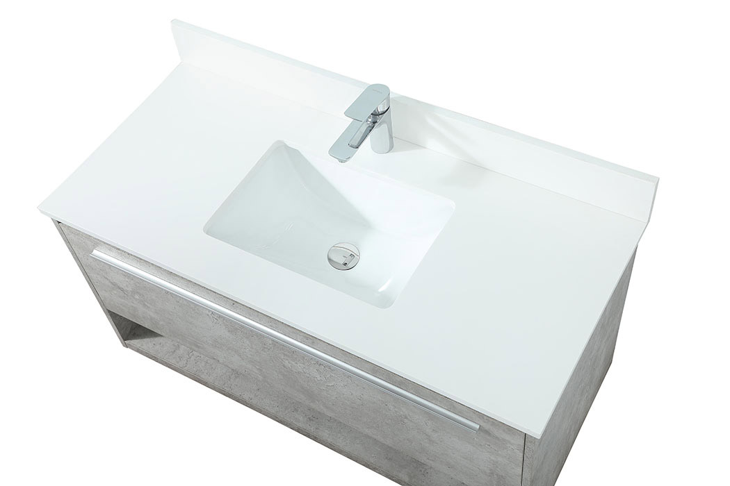 Elegant Bathroom Vanity - Concrete Gray (VF43540MCG-BS)