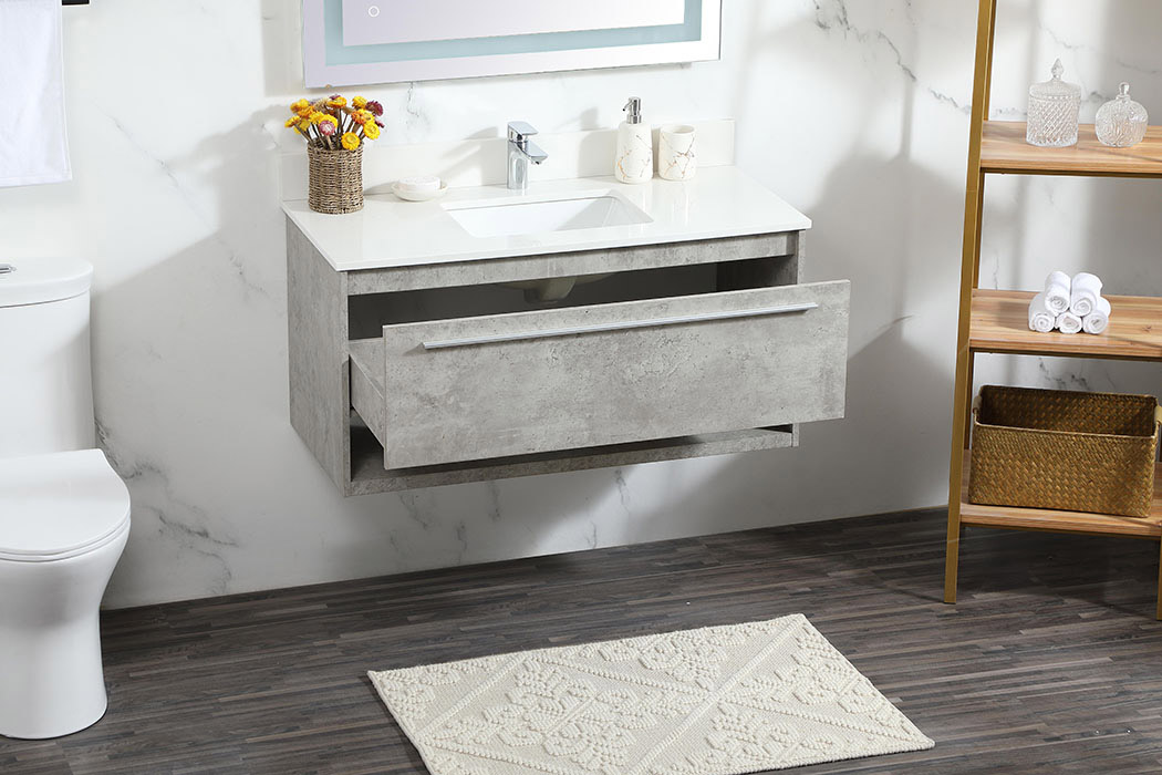 Elegant Bathroom Vanity - Concrete Gray (VF43540MCG-BS)