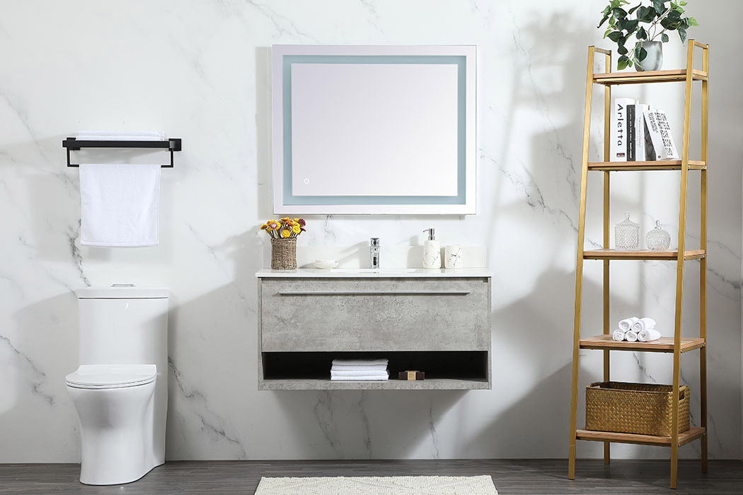 Elegant Bathroom Vanity - Concrete Gray (VF43540MCG-BS)