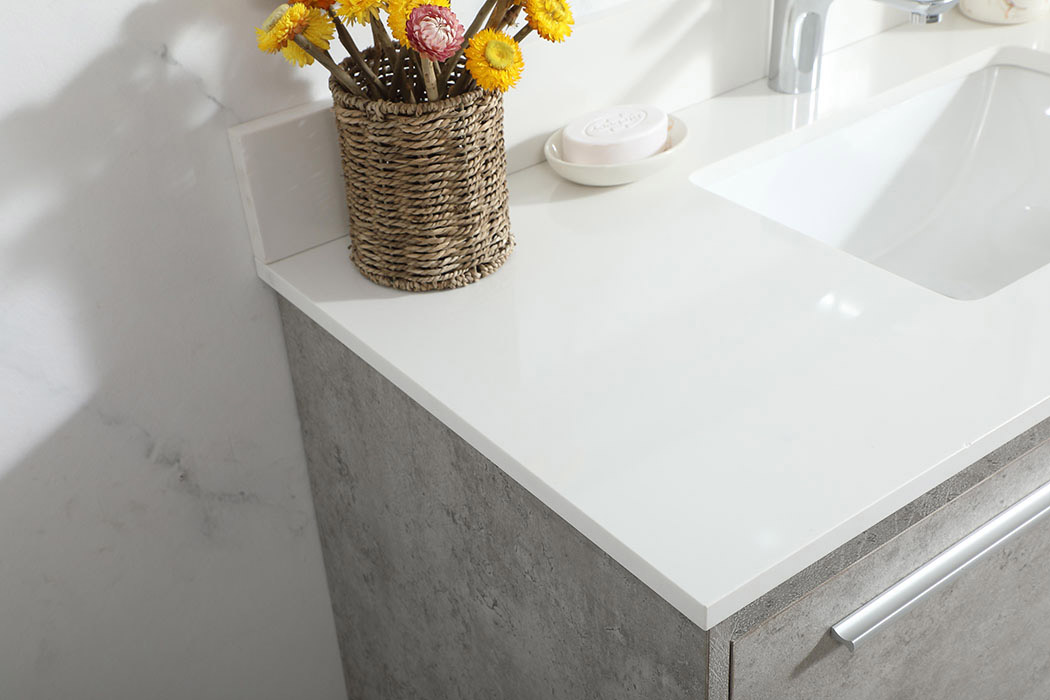 Elegant Bathroom Vanity - Concrete Gray (VF43540MCG-BS)