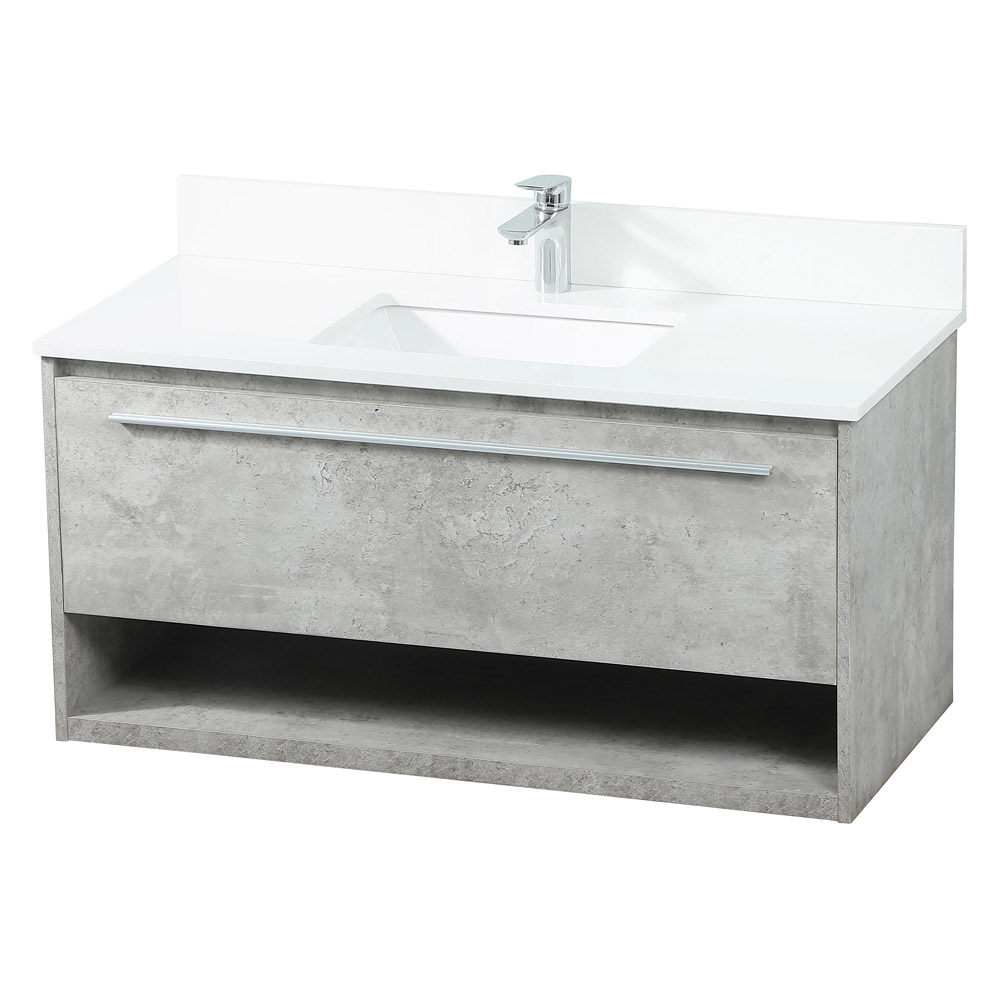 Elegant Bathroom Vanity - Concrete Gray (VF43540MCG-BS)