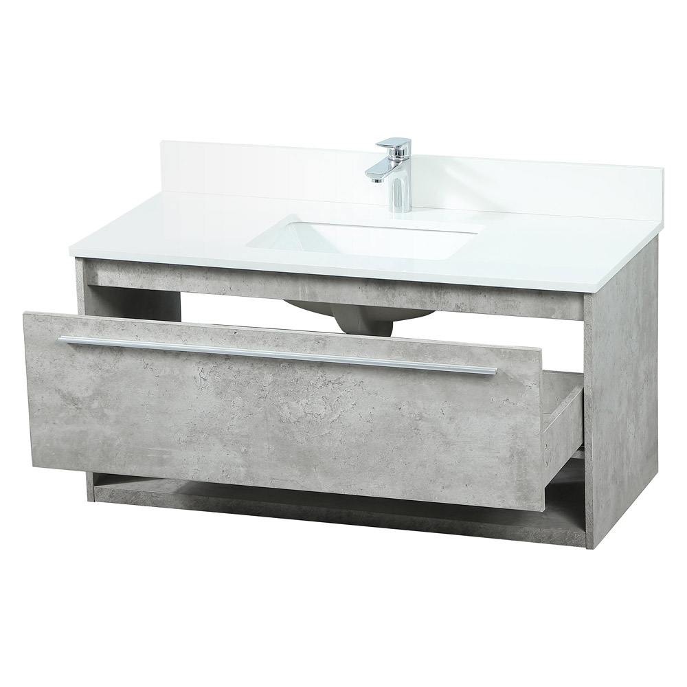 Elegant Bathroom Vanity - Concrete Gray (VF43540MCG-BS)