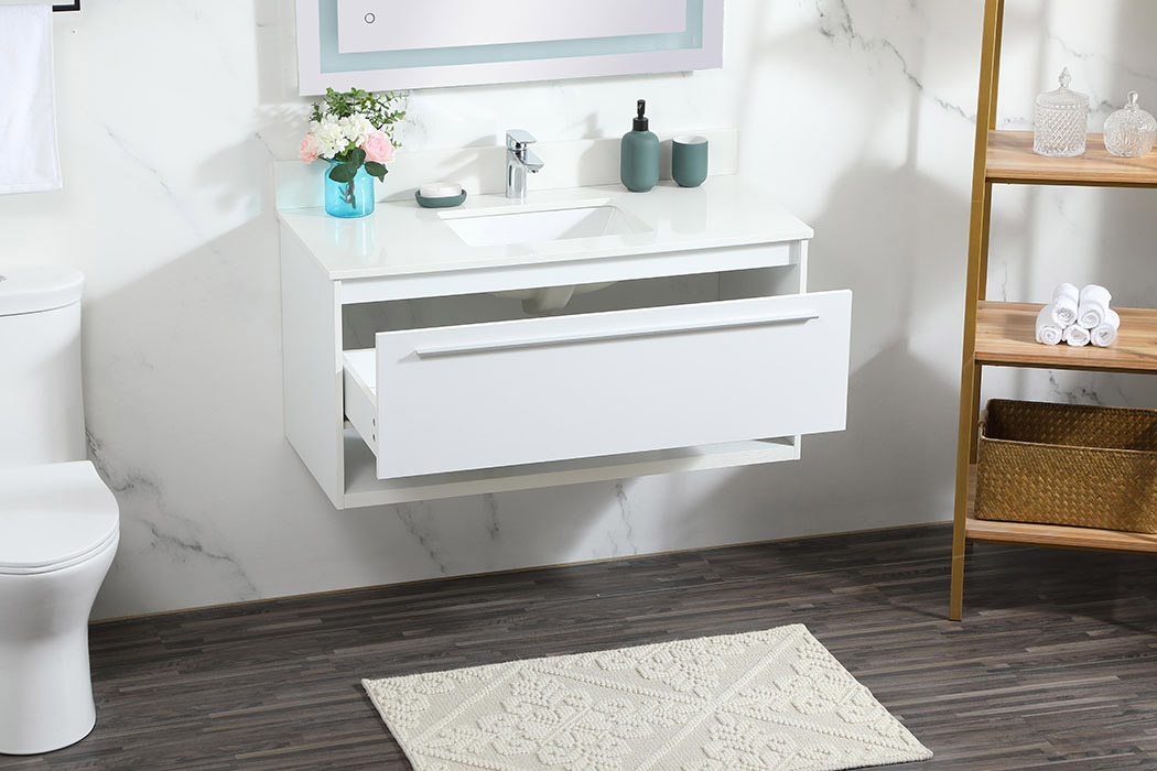 Elegant Bathroom Vanity - White (VF43540MWH-BS)