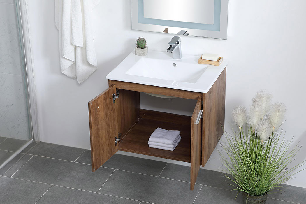 Elegant Bathroom Vanity - Walnut Brown, L 24" (VF44024WB)