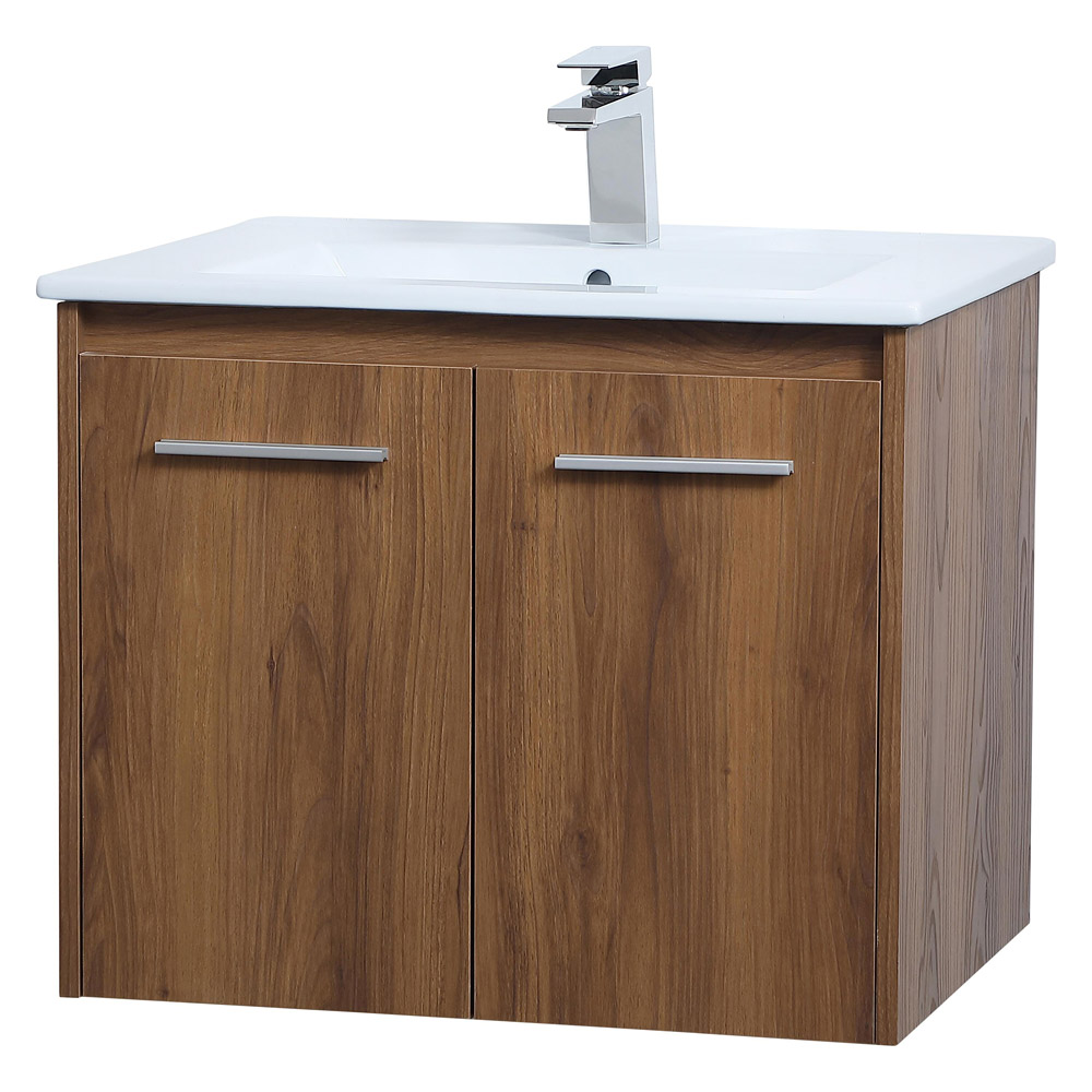 Elegant Bathroom Vanity - Walnut Brown, L 24" (VF44024WB)