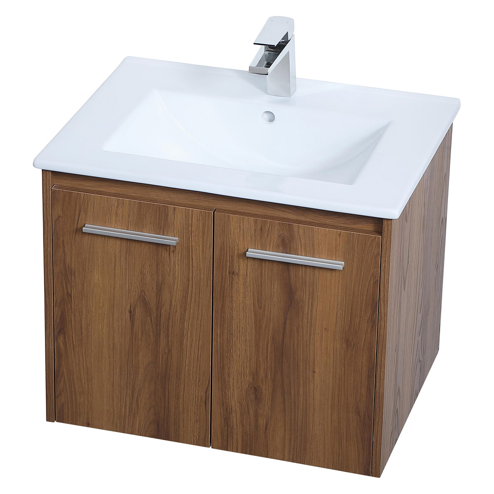 Elegant Bathroom Vanity - Walnut Brown, L 24" (VF44024WB)