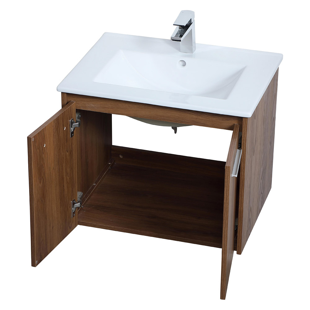 Elegant Bathroom Vanity - Walnut Brown, L 24" (VF44024WB)