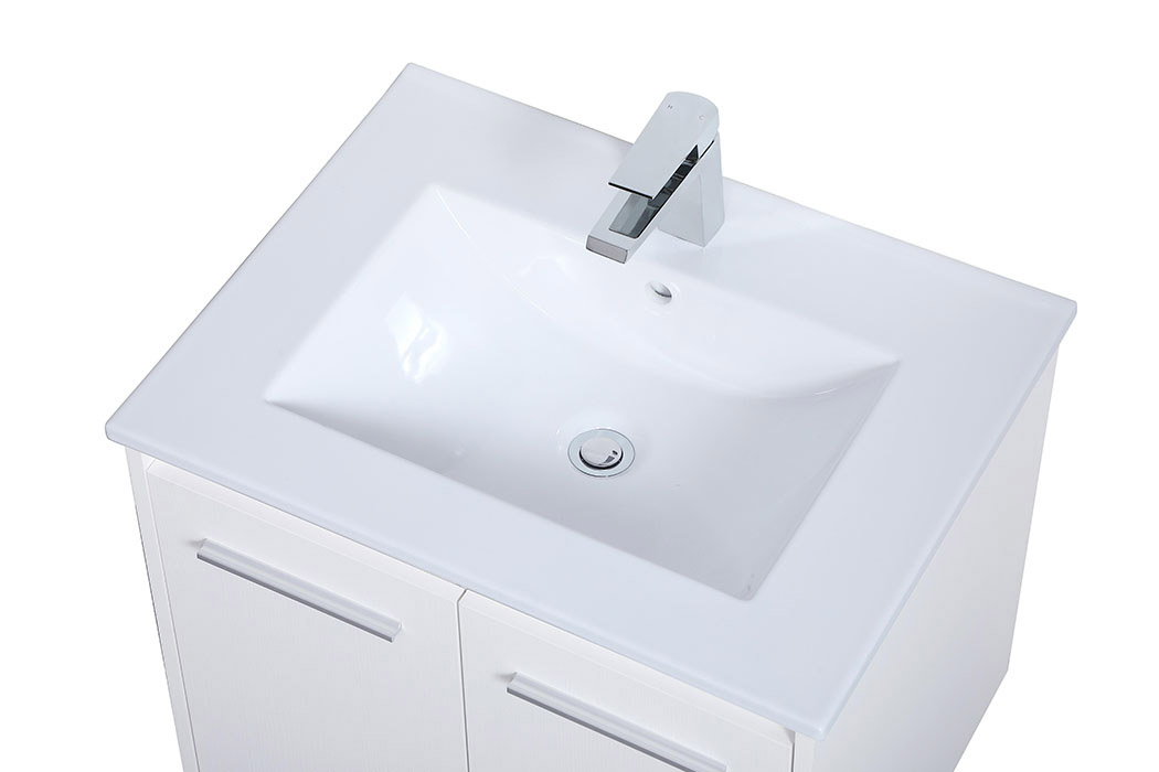 Elegant Bathroom Vanity - White, L 24" (VF44024WH)