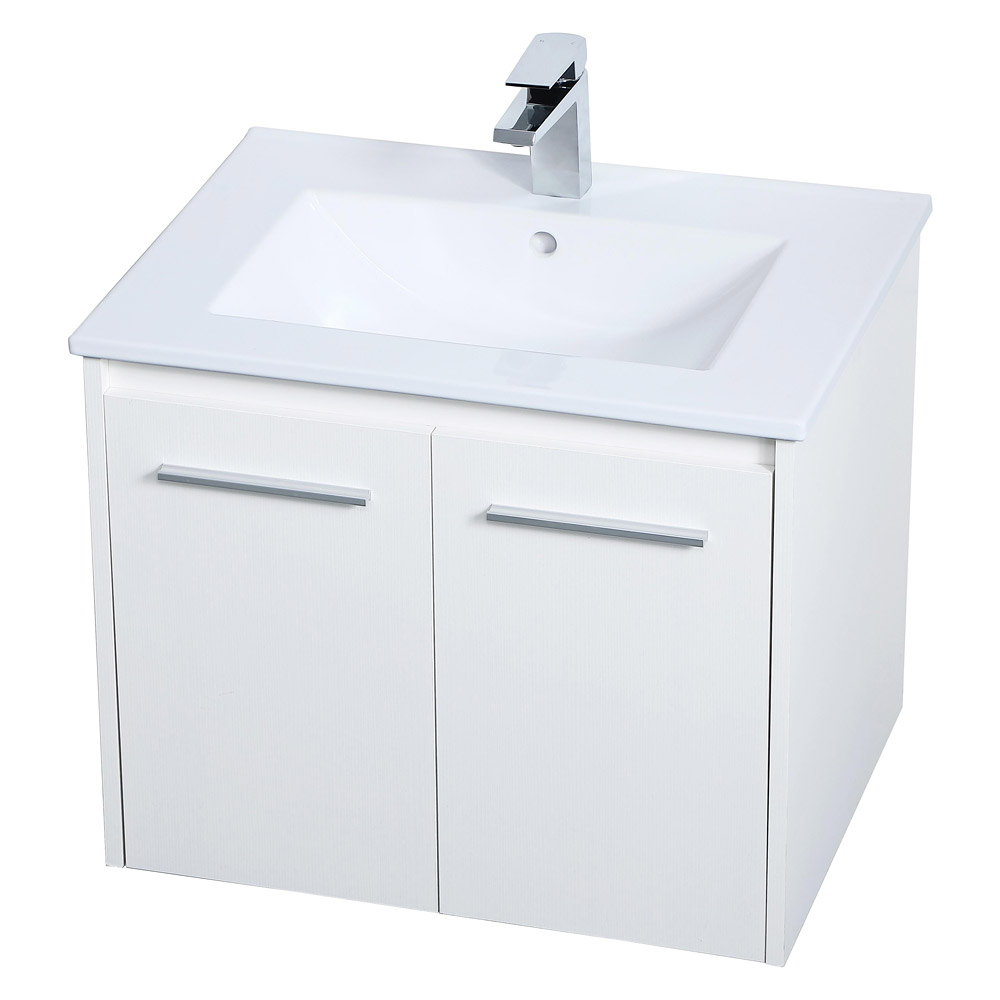 Elegant Bathroom Vanity - White, L 24" (VF44024WH)