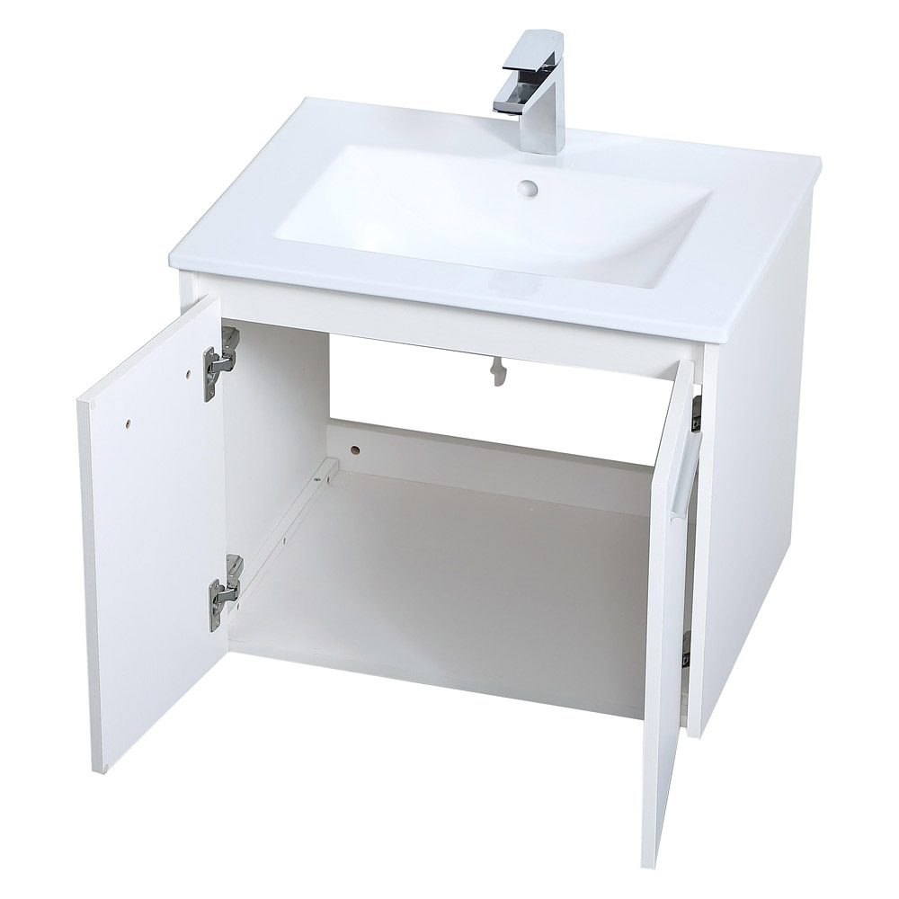 Elegant Bathroom Vanity - White, L 24" (VF44024WH)