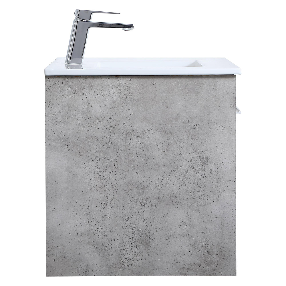 Elegant Bathroom Vanity - Concrete Gray, L 30" (VF44030CG)