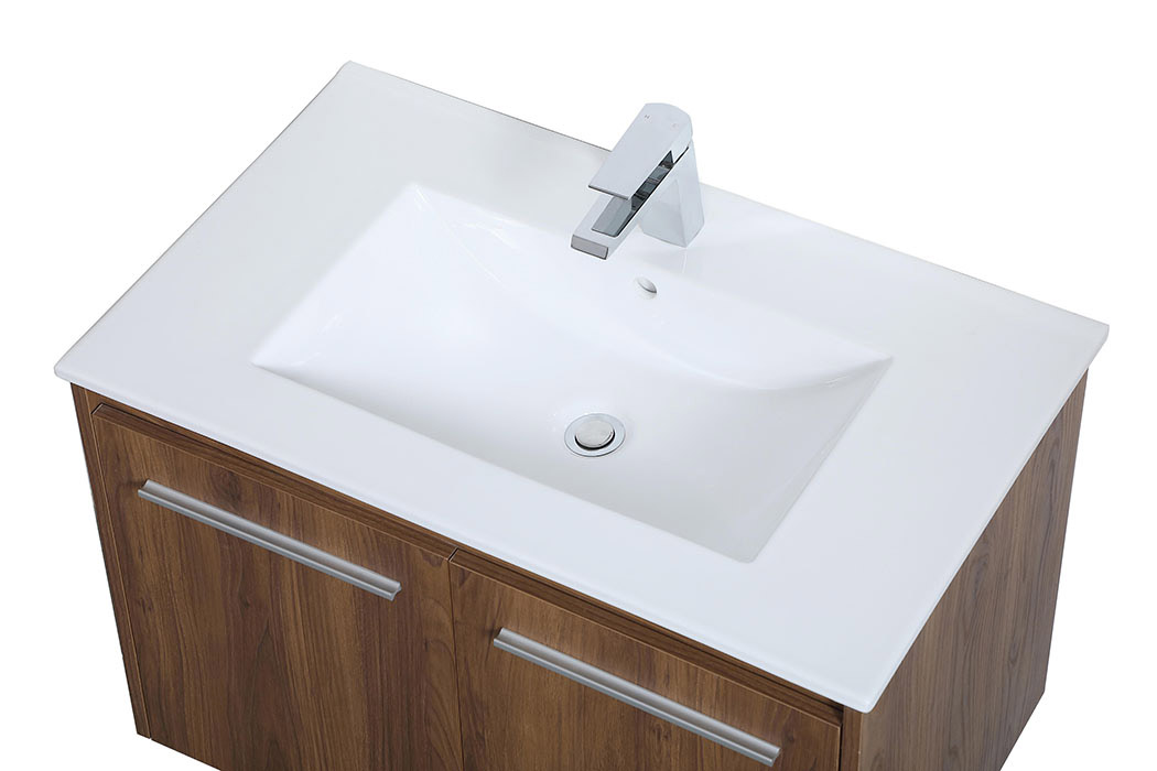 Elegant Bathroom Vanity - Walnut Brown, L 30" (VF44030WB)