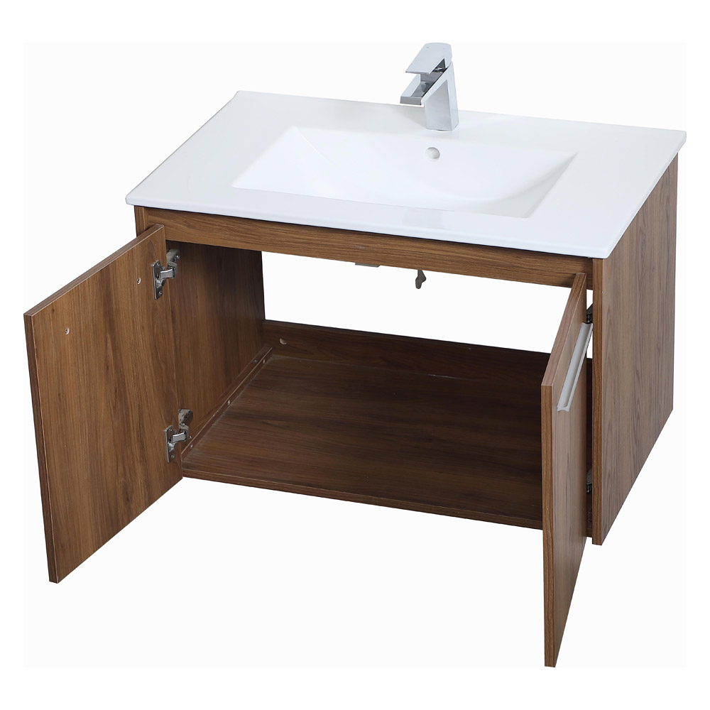 Elegant Bathroom Vanity - Walnut Brown, L 30" (VF44030WB)