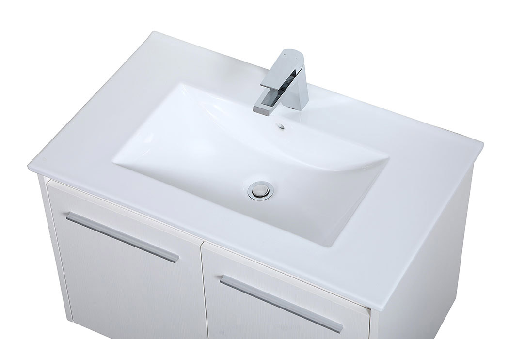 Elegant Bathroom Vanity - White, L 30" (VF44030WH)